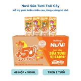  NuVi Thức Uống Sữa Tươi Trái Cây Vị Cam 180ml 