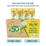  NuVi Thức Uống Sữa Tươi Trái Cây Vị Tráii Cây Nhiệt Đới 110ml 