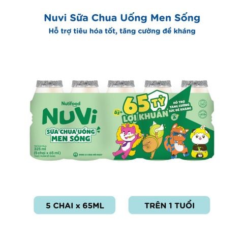  Sữa Chua Uống Men Sống Nuvi Chai 65ml 