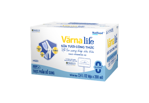  Thực phẩm bổ sung Varna Life sữa tươi công thức không đường (Xanh dương) 