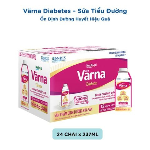  Sản phẩm dinh dưỡng pha sẵn Värna Diabetes 237ml (Hộp giấy) - GI 26,9 Hỗ trợ ổn định đường huyết 