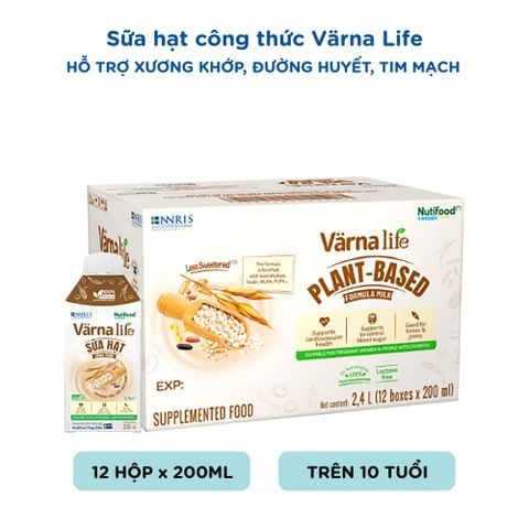  Sữa Hạt Công Thức Varna Life Pha Sẵn (hộp combi 200ml) 