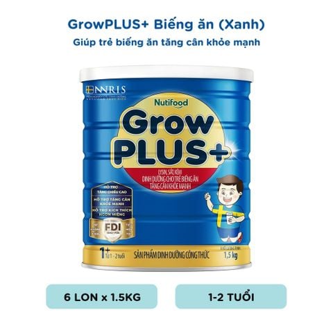  Sữa Bột GrowPLUS+ Biếng Ăn trên 1 tuổi - Tăng cân khỏe mạnh 1.5kg - LIVE GP+ 