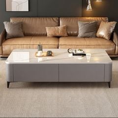 Bàn trà sofa mặt đá có ngăn tủ - GP379