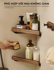 Kệ dán góc tường đa năng gỗ kết hợp kim loại - GM183