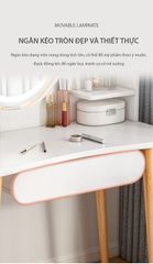 Combo bàn trang điểm GP201.01 trắng và ghế GP138.01 trắng