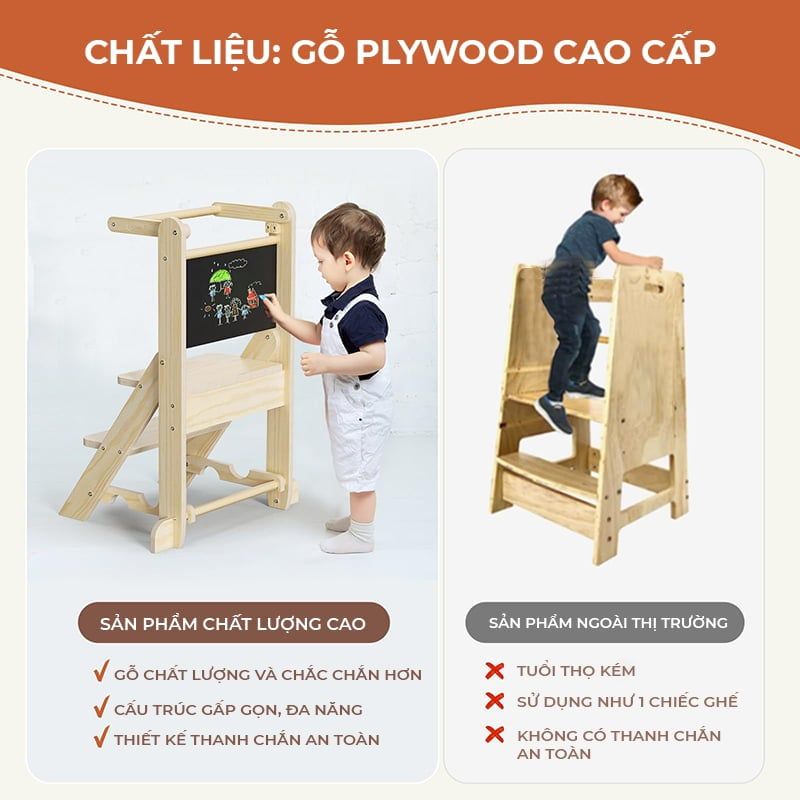 Ghế đứng trẻ em có gắn bảng PG16