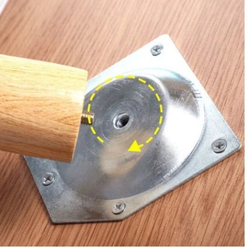 Bàn Trà Tròn Chân Gỗ 2 Tầng GP54