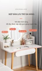 Combo bàn trang điểm GP201.01 trắng và ghế GP138.01 trắng