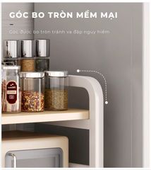 [Giảm giá 60%] Kệ nhà bếp 5 tầng trắng vân gỗ - GM174