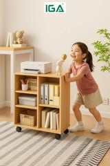 Giá đa năng có bánh xe vân gỗ GP173.03