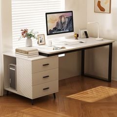 Bàn làm việc kèm tủ đồ khung đen - GM196