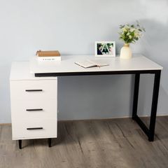 Bàn làm việc kèm tủ đồ khung đen - GM196