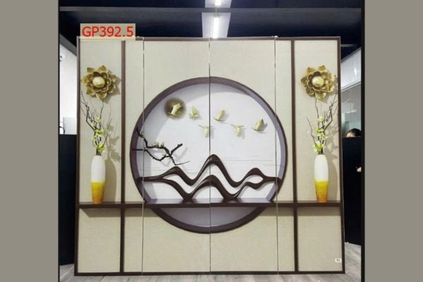 Bộ Bình phong 4 tấm in vải canvas GP392
