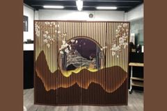 Bộ Bình phong 4 tấm in vải canvas GP392