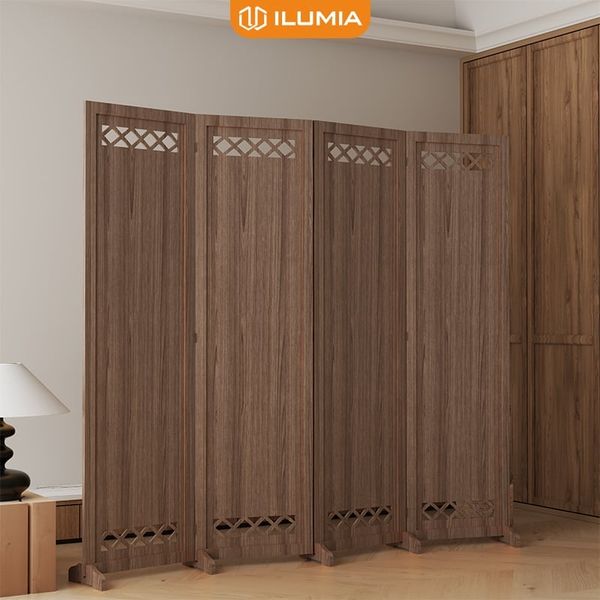 Bình phong ánh trăng bộ 4 tấm 5 chân GP411