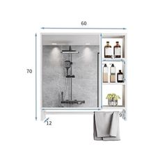 Tủ kệ kèm gương phòng tắm GM207