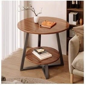 Bàn trà chân đen mặt óc chó GM206.26