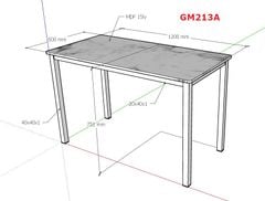 Bàn ăn khung trắng mặt vân đá GM213