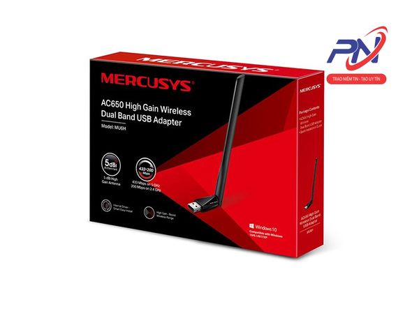  USB Wifi Mercusys MU6H băng tần kép AC650 