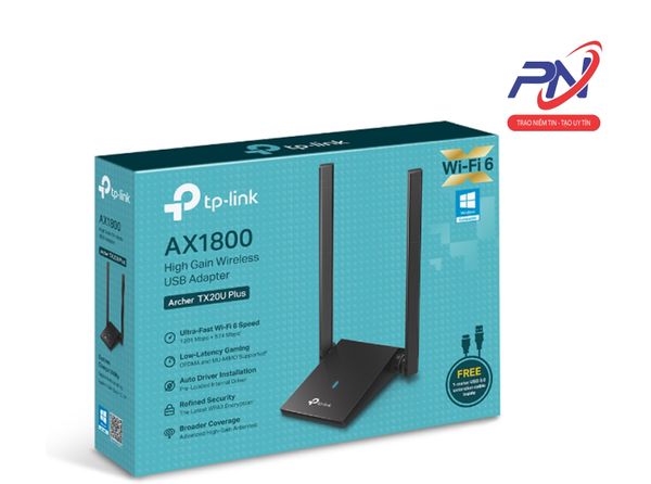  USB Wi-Fi 6 Băng tần kép AX1800 TP-Link Archer TX20U Nano 