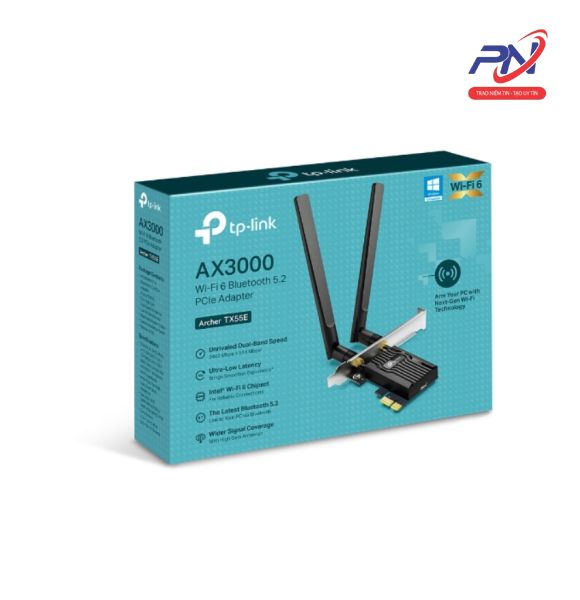  Card mạng PCIe Wi-Fi 6 AX3000 & Bluetooth 5.2 