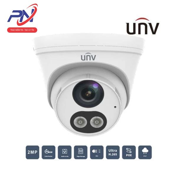  Camera IP 2.0MP Dome Mic + Màu UNV IPC3612LB-AF28K-WL 