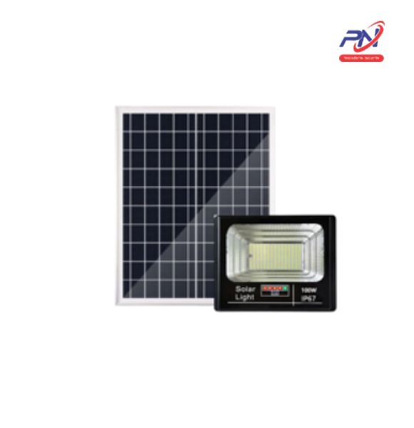  Đèn pha báo pin 100W NLMT sáng trắng 