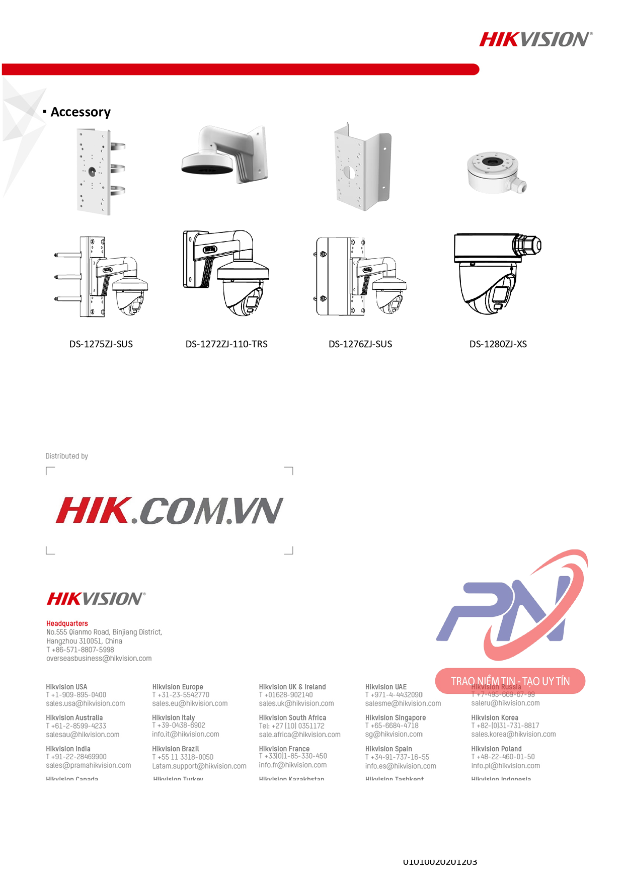  Camera bán cầu có màu ban đêm 2MP Hikvision DS-2CE70DF0T-MF 