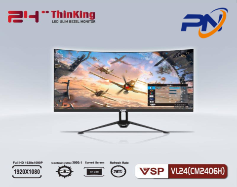  Màn hình 24 inch cong VSP VL24(CM2406H) chính hãng 