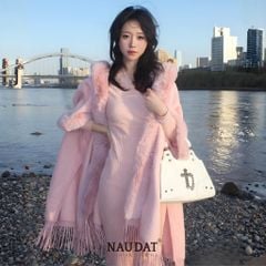 Choàng lông dạ ép cao cấp