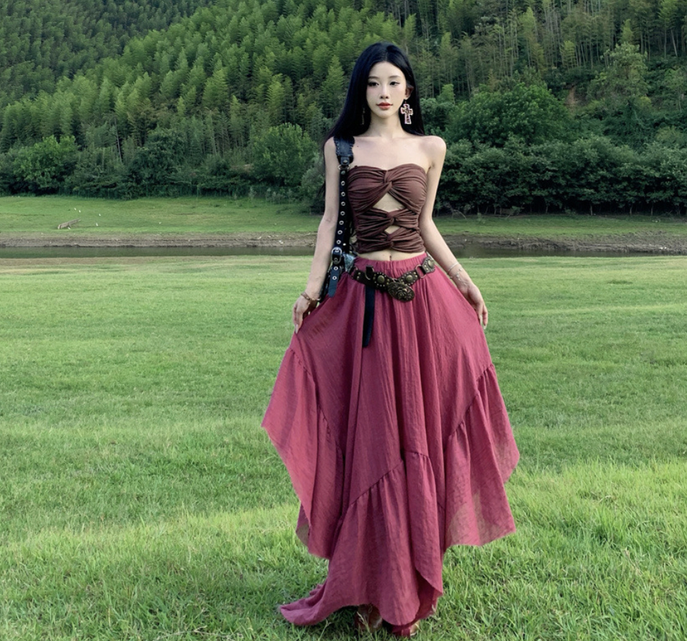 Áo Ống Nâu Dây Xoắn - Wild Twist