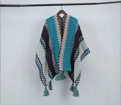 Khăn Choàng Thổ Cẩm - Poncho Cao Cấp