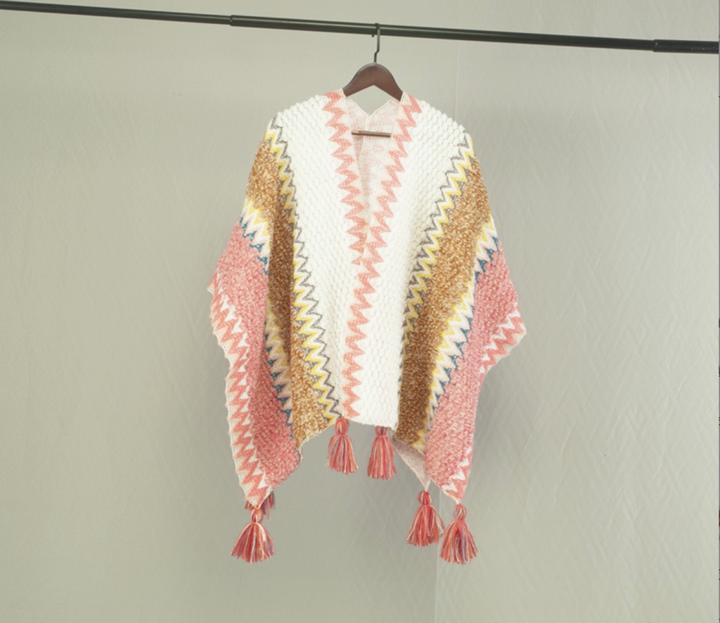 Khăn Choàng Thổ Cẩm - Poncho Cao Cấp