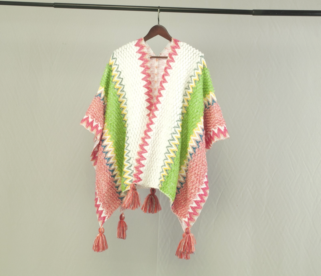 Khăn Choàng Thổ Cẩm - Poncho Cao Cấp