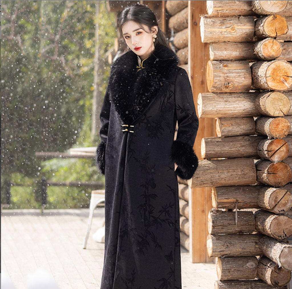 Áo khoác lông dài