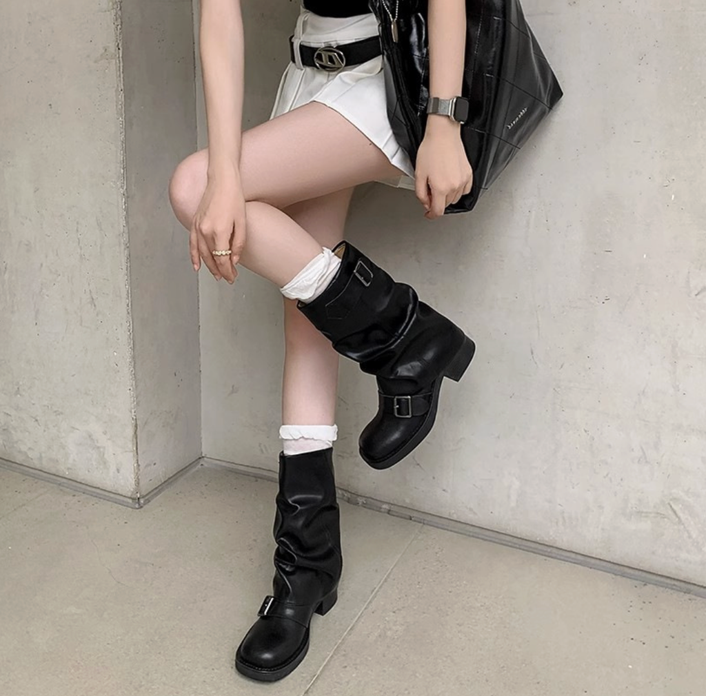 Giày Boot Nữ Khoá Gài Cổ Thấp - Nayah