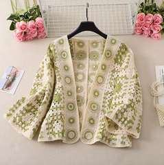 Áo Khoác Cardigan Dệt Hoa - Solen
