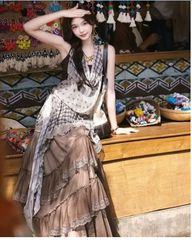 Đầm ngắn boho - Warm
