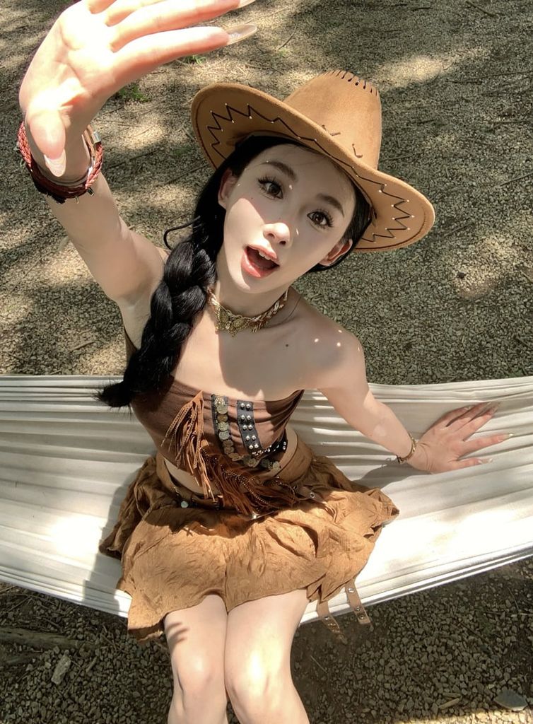 Áo Ống Boho Tua Rua Nâu