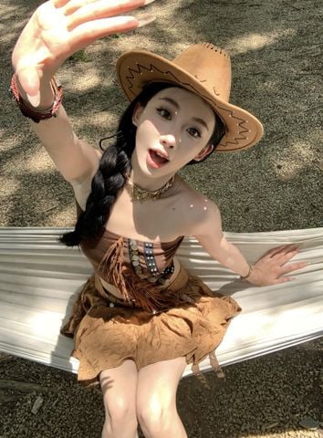 Áo Ống Boho Tua Rua Nâu