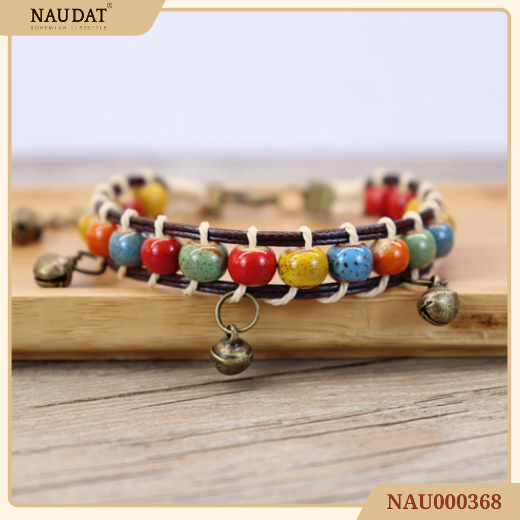 Vòng tay Gốm Bện chuông