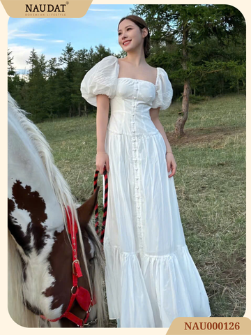 Đầm Vintage Trắng - Violet