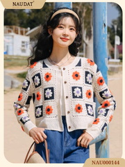 Áo Len Hoa Tay Dài