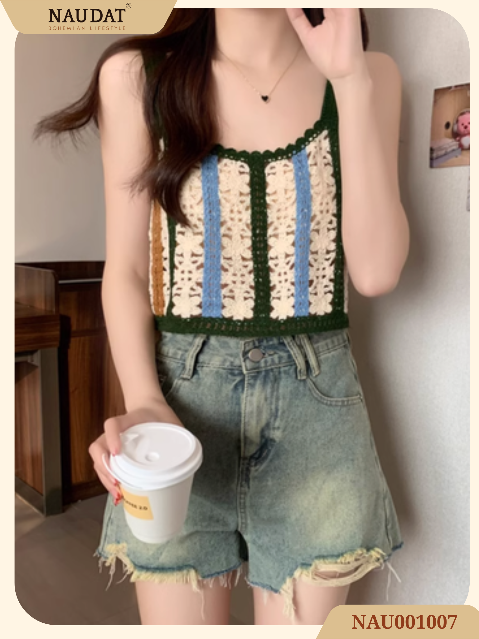 Áo Croptop Len 2 Dây