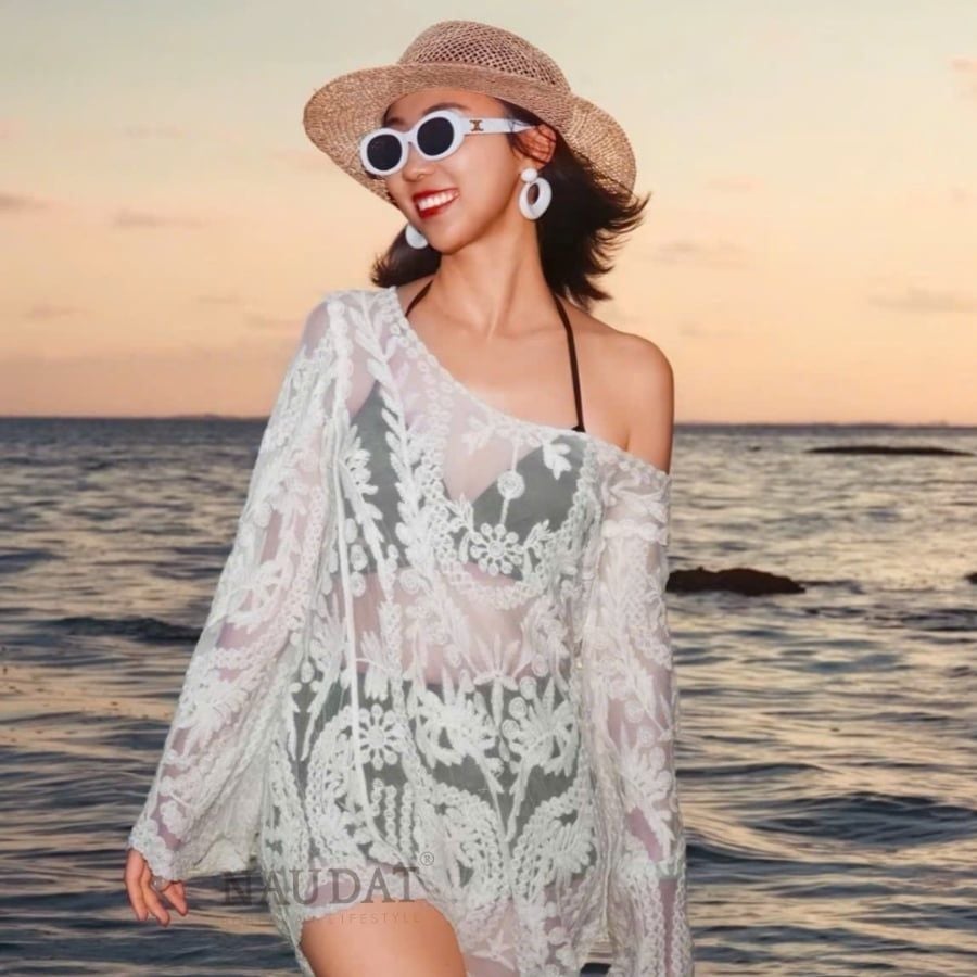 Áo Ren Thêu Boho Dài Tay