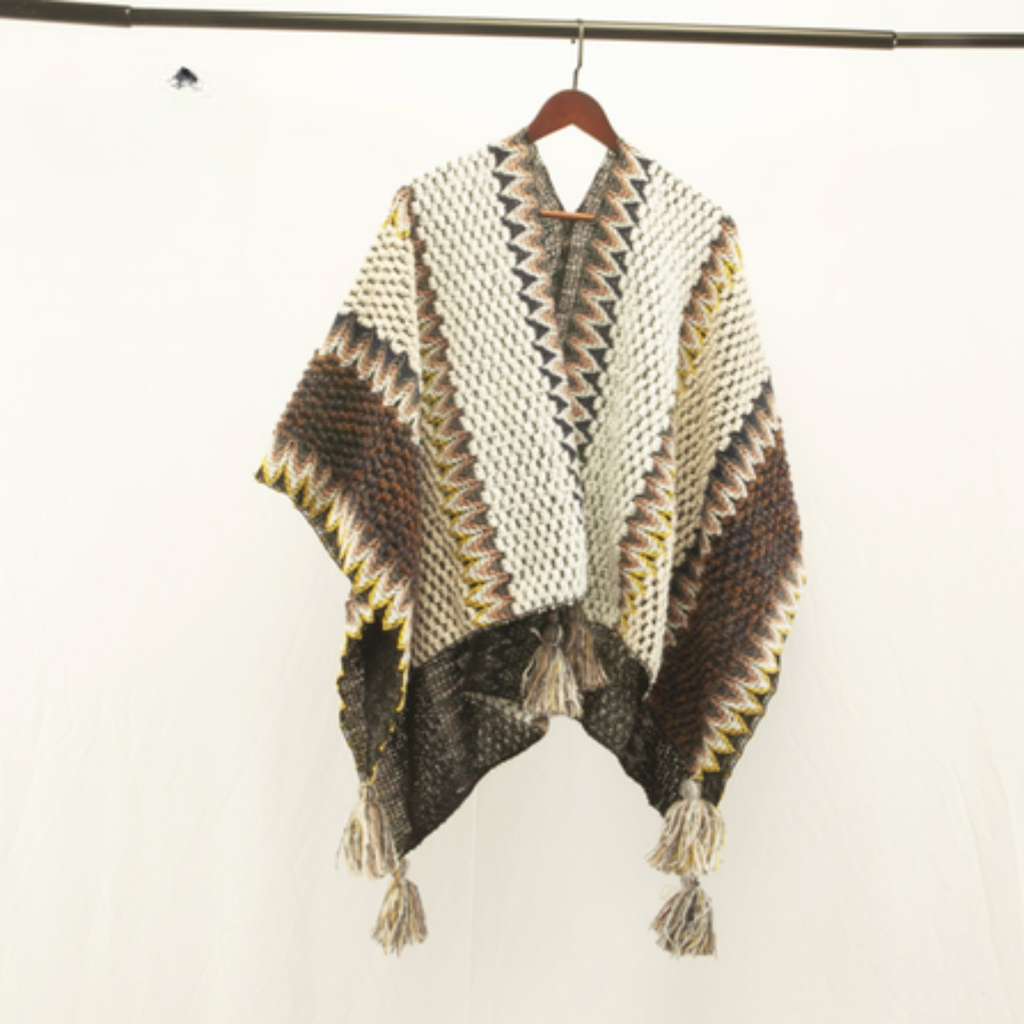 Khăn Choàng Thổ Cẩm - Poncho Cao Cấp