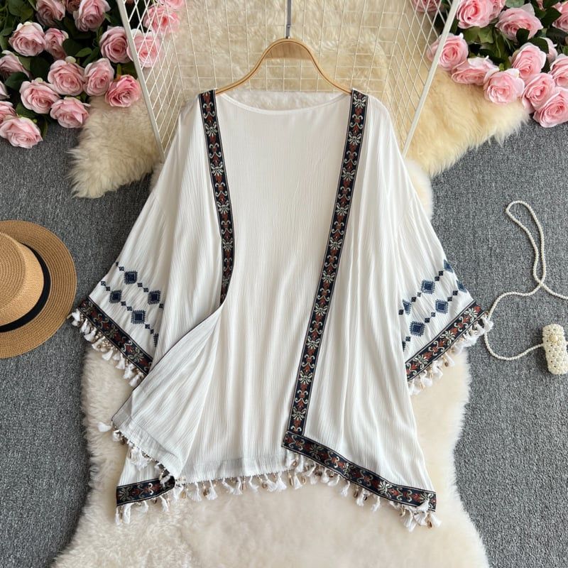 Áo Khoác Thêu Cardigan