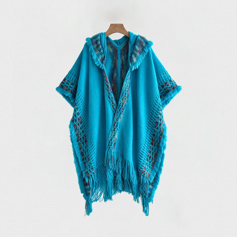 Áo Choàng Len Đỏ Có Nón