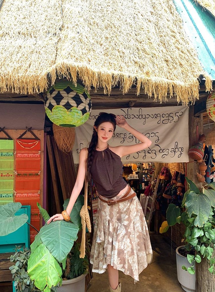 Chân váy - Paisley brown